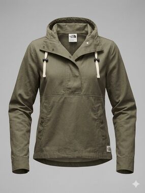 The North Face Women's Shipler Canvas Anorak Pullover Jacket - XS